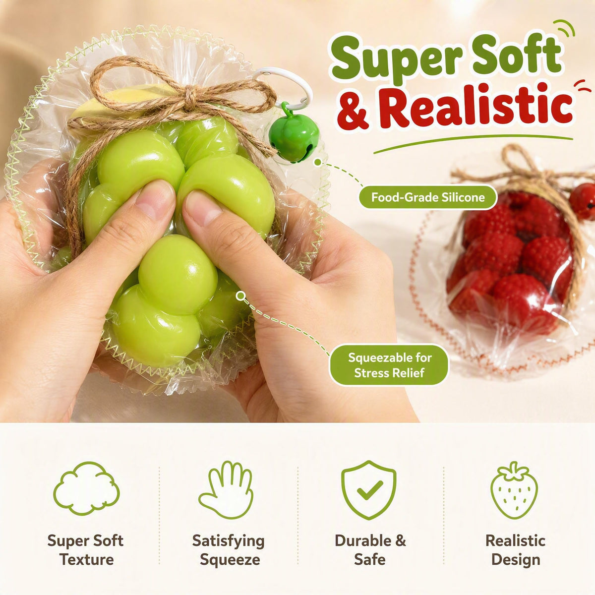 Canned Fruit Squishy Toy – Cute Fruit-Tin Shaped Quick-Rebound Stress Relief Squeeze Toy (4 Kinds)