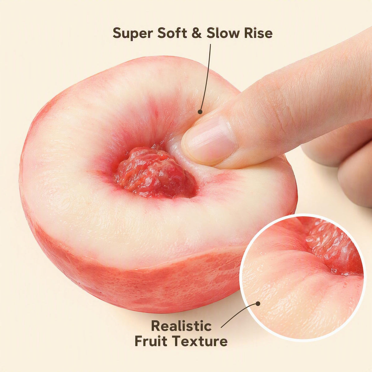 Fruit Squishy Toy – Cute Fruit-Shaped Quick-Rebound Stress Relief Squeeze Toy (6 Kinds)