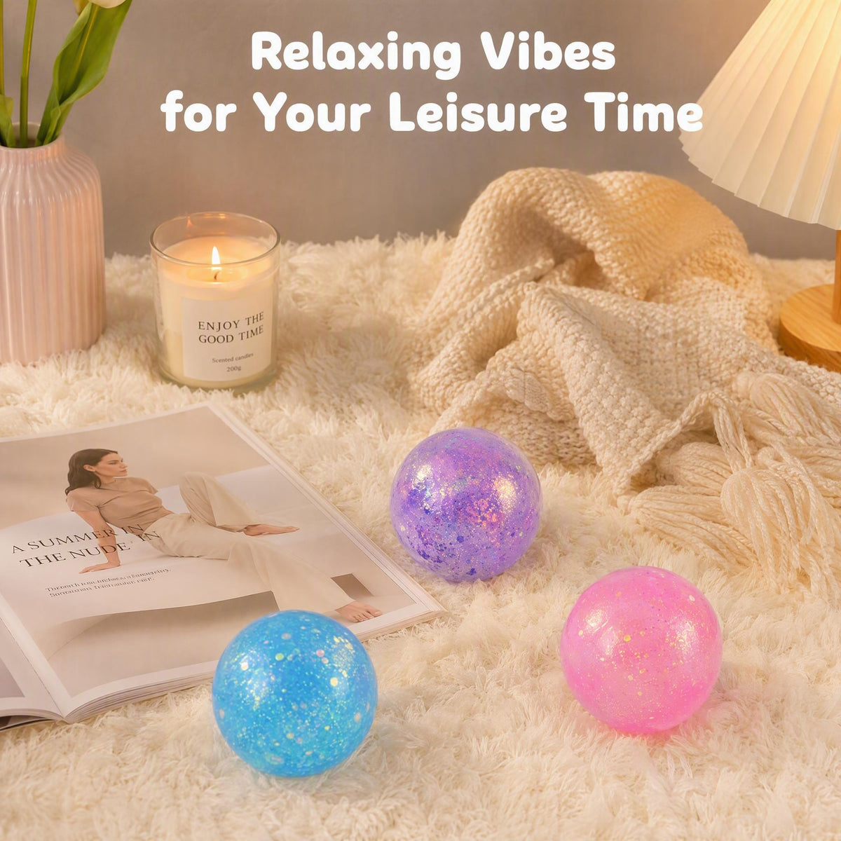 Glitter Squishy Ball – Sparkling Squeeze Stress Relief Toy
