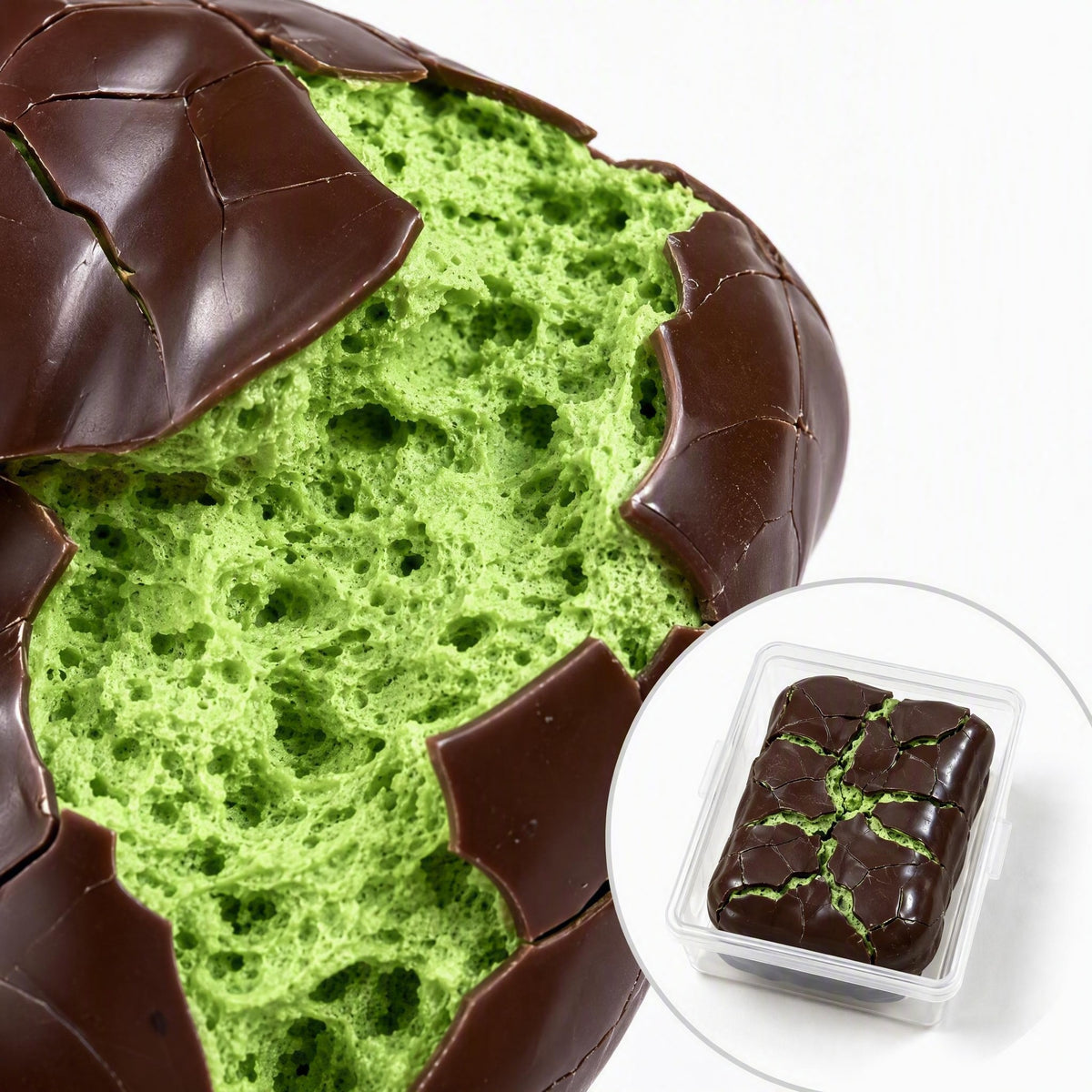 Crispy Chocolate Squishy Toy – Crackling-Shell Chocolate-Bar Shaped Stress Relief Squeeze Toy in Plastic Gift Box