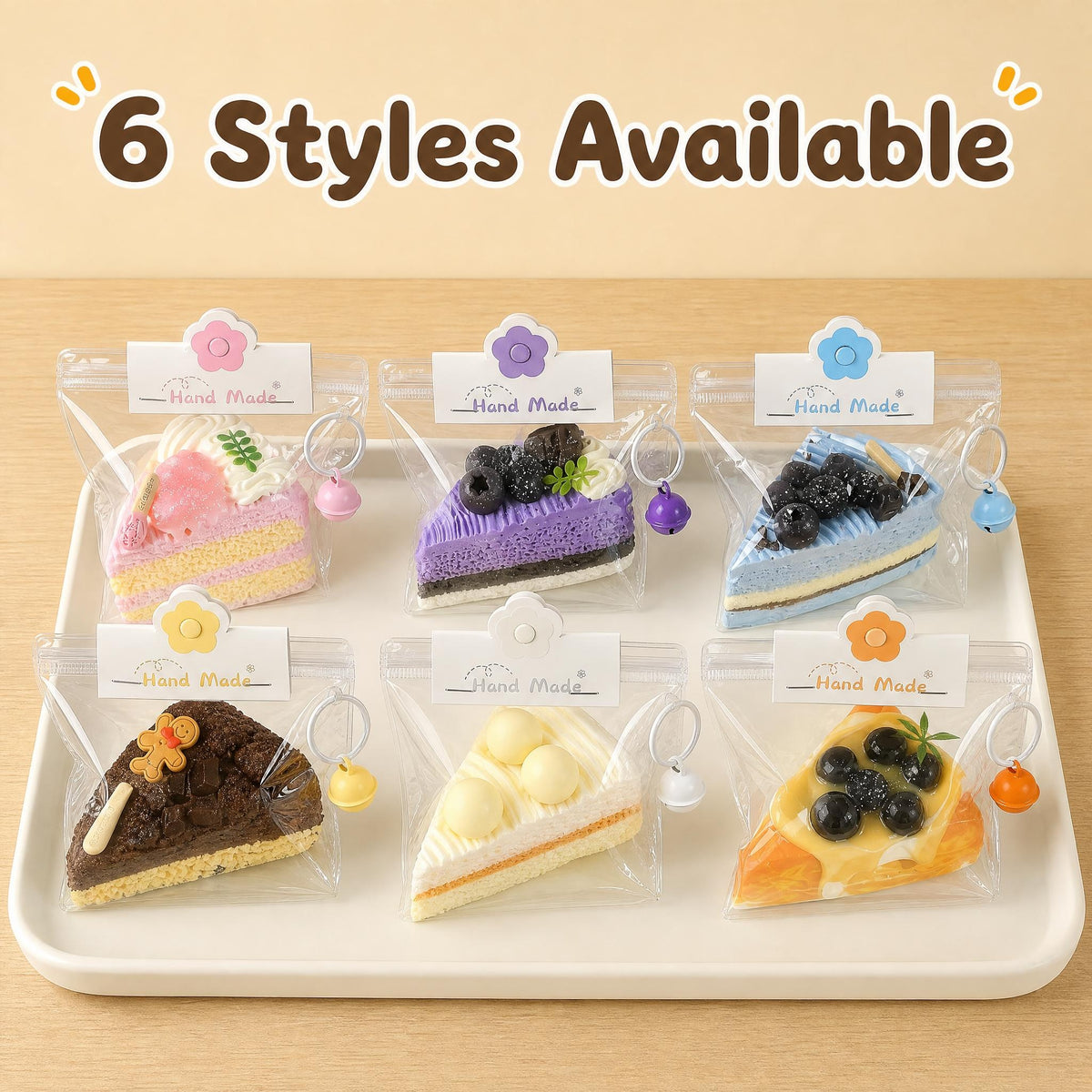 Cake Squishy Toy – Cute Dessert-Inspired Quick-Rebound Stress Relief Squeeze Toy (6 Colors)