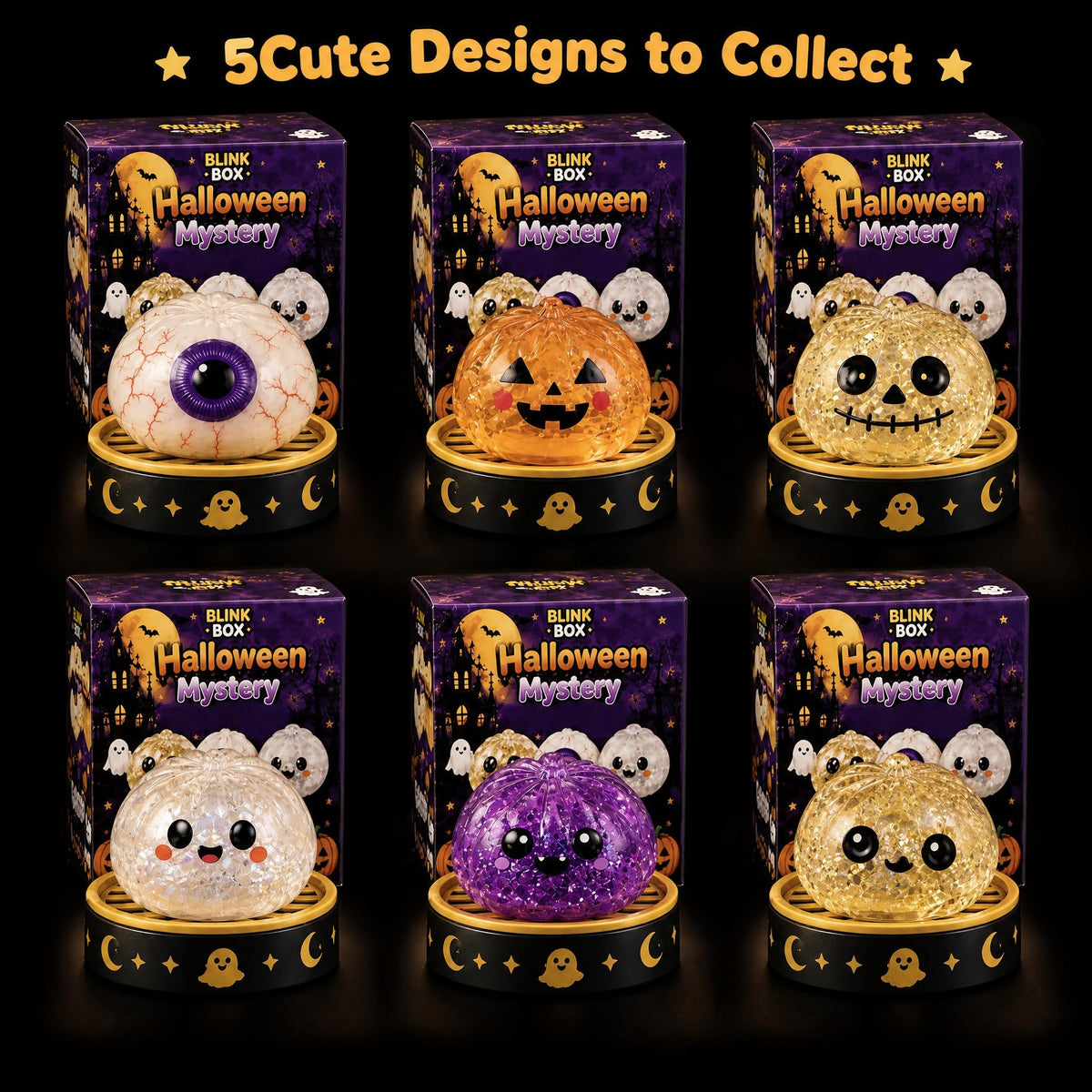 Halloween Sparkle Pumpkin Squishy Toy – Glitter-Filled Sensory Fidget for Stress Relief