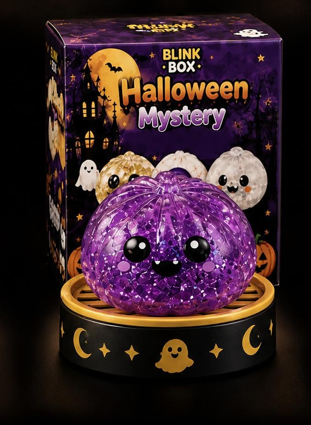 Halloween Sparkle Pumpkin Squishy Toy – Glitter-Filled Sensory Fidget for Stress Relief