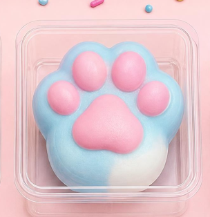 Crispy Donut Squishy Toy – Crackling-Shell Dessert Squeeze Toy (Donut or Cat Paw Style)